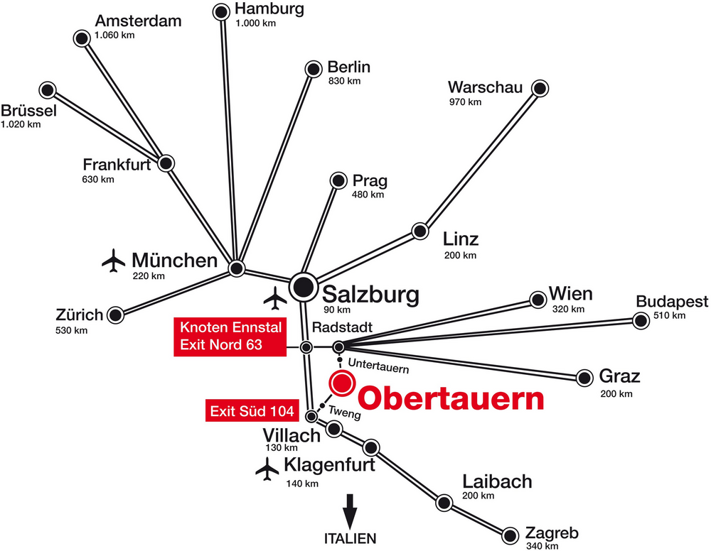Anreise nach Obertauern