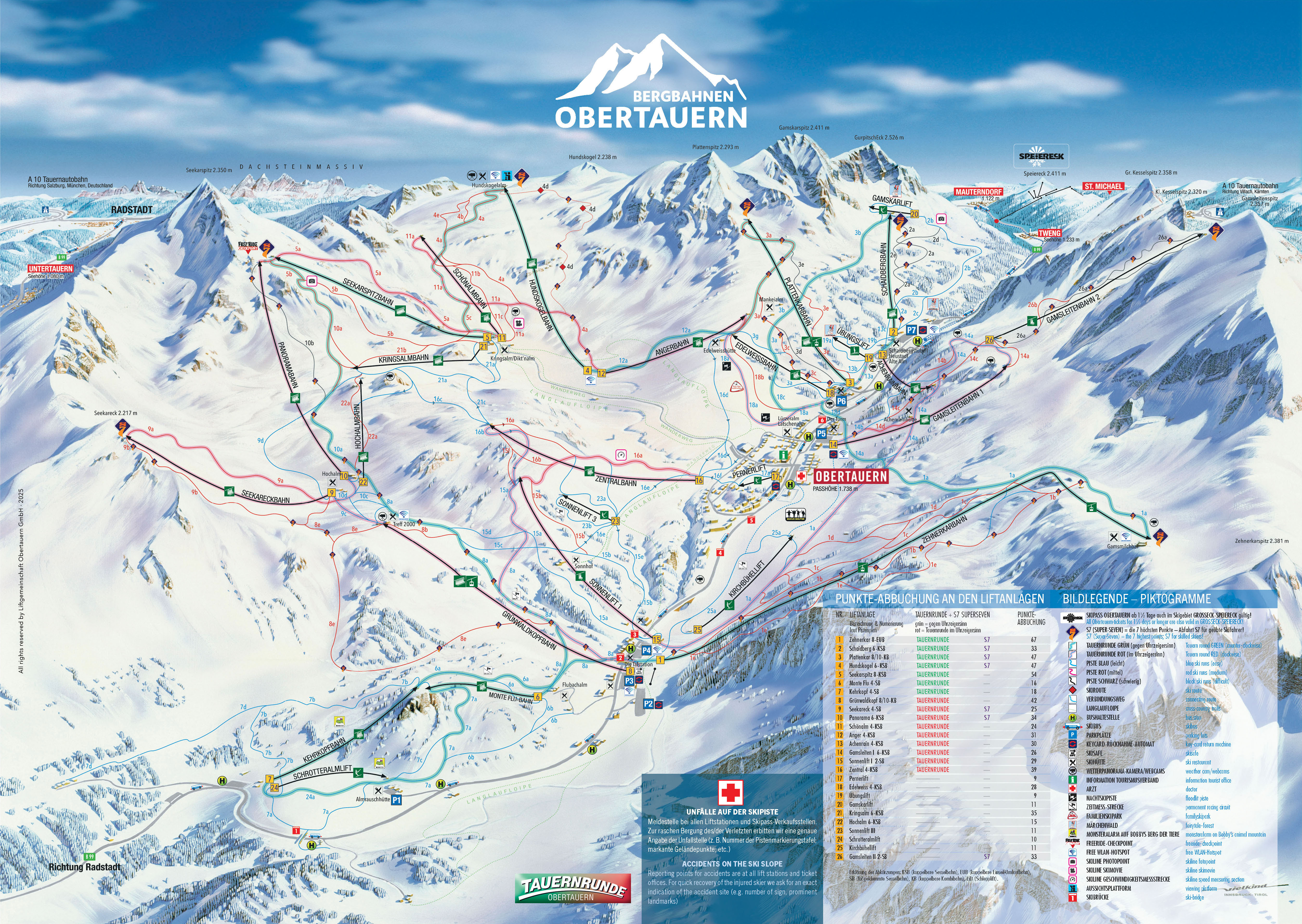 Pistenplan Obertauern – Alles über das Skigebiet